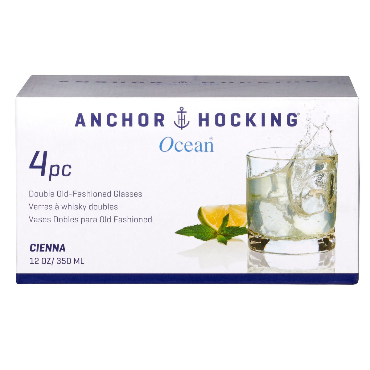 Ocean Cienna Rocks Glasses Set, 12-oz, 4-pk G5Z3 - product image 1