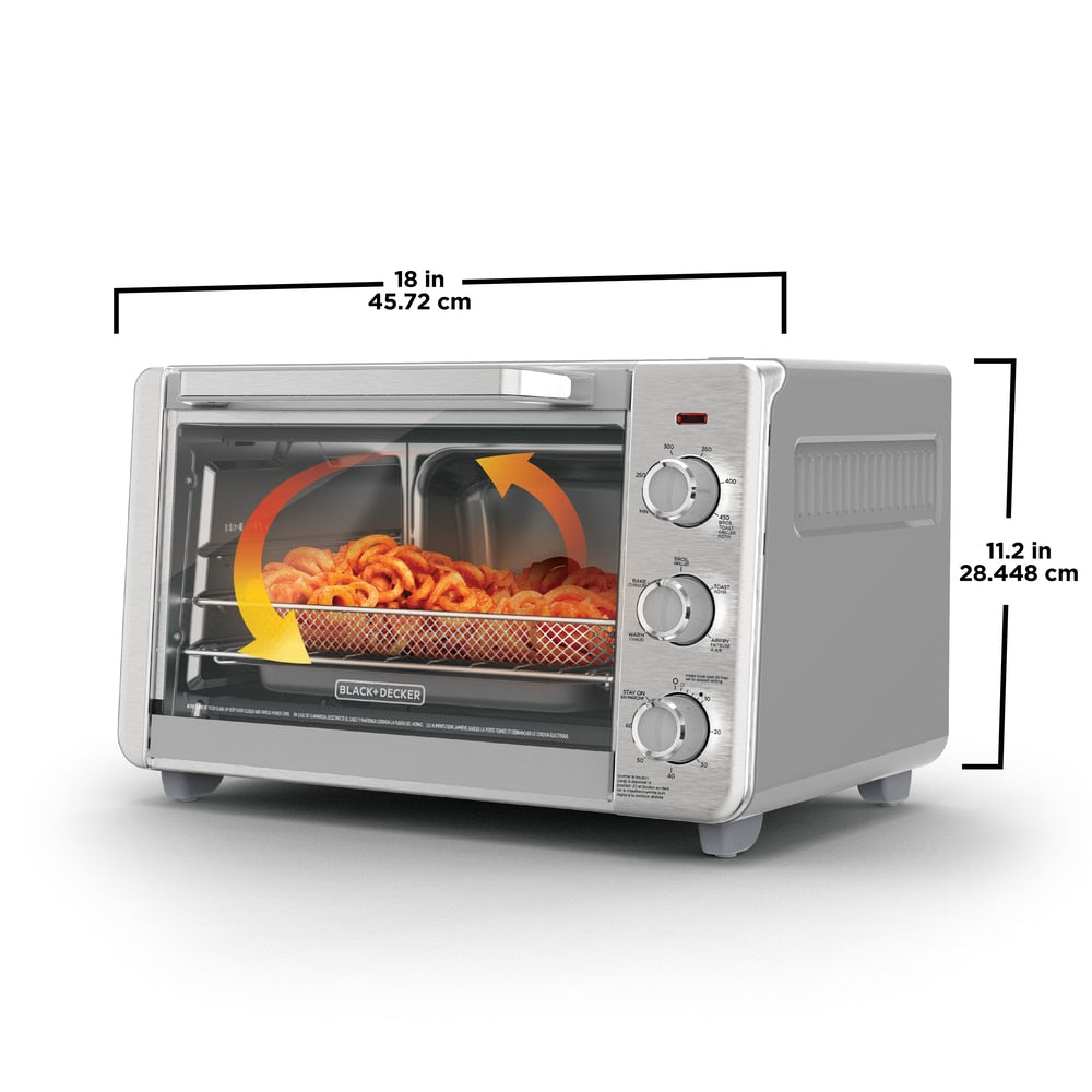 Crisp 'N bake 6-Slice Air Fryer Toaster Oven, Stainless Steel, 5 Cooking Functions G1Y5 - product image 4