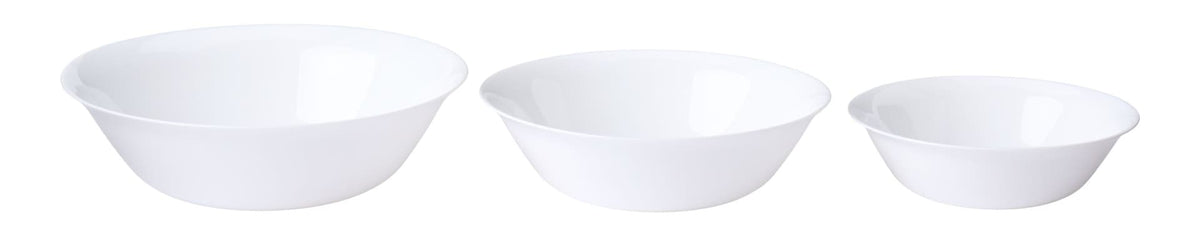 Athena Opal Glass Serving Bowl Set, White, 3-pk I2V1 - product image 1