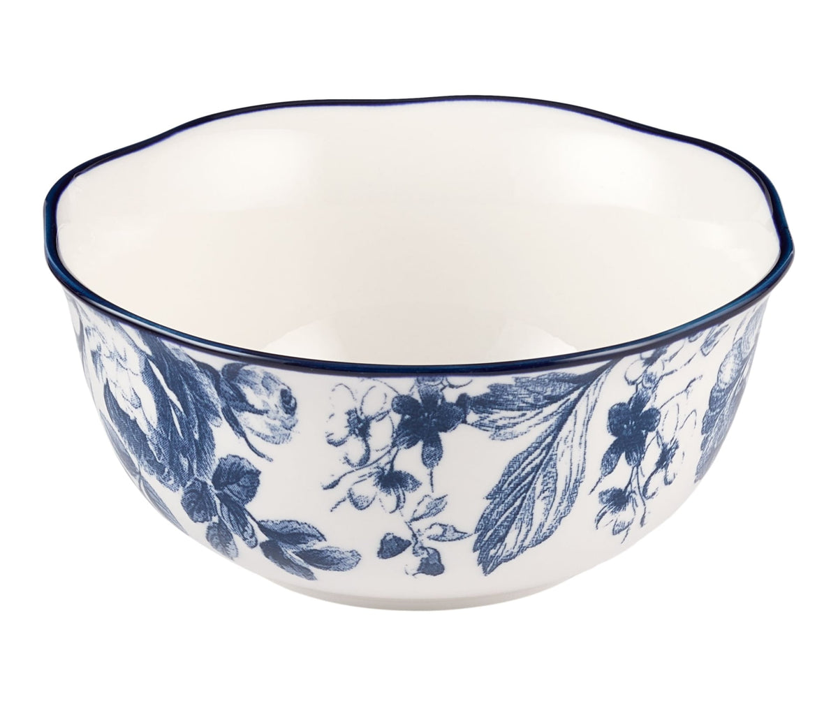 Augusta Stoneware All Purpose Bowl, 1-pc, White/Blue Floral F6T3 - product image 1