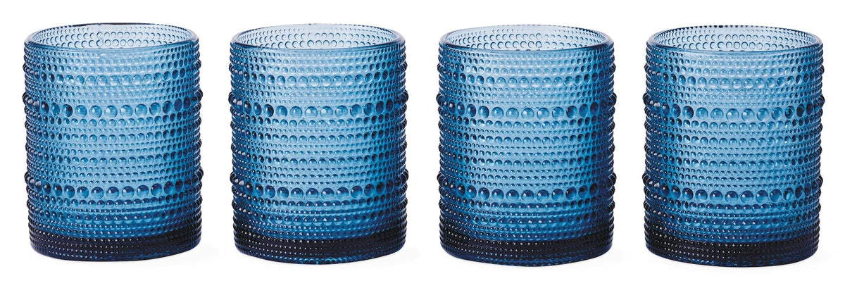 Blue Hobnail Glasses, Durable Glass Build, 4-pk K6Q9 - product image 1
