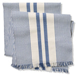Blue Ribbed Rectangular Cotton Table Runner, 84-in x 15-in Y9W0 - product image 1