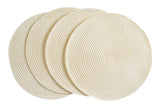Braided Round Placemats, Cream, 4-pk V8C2 - product image 1