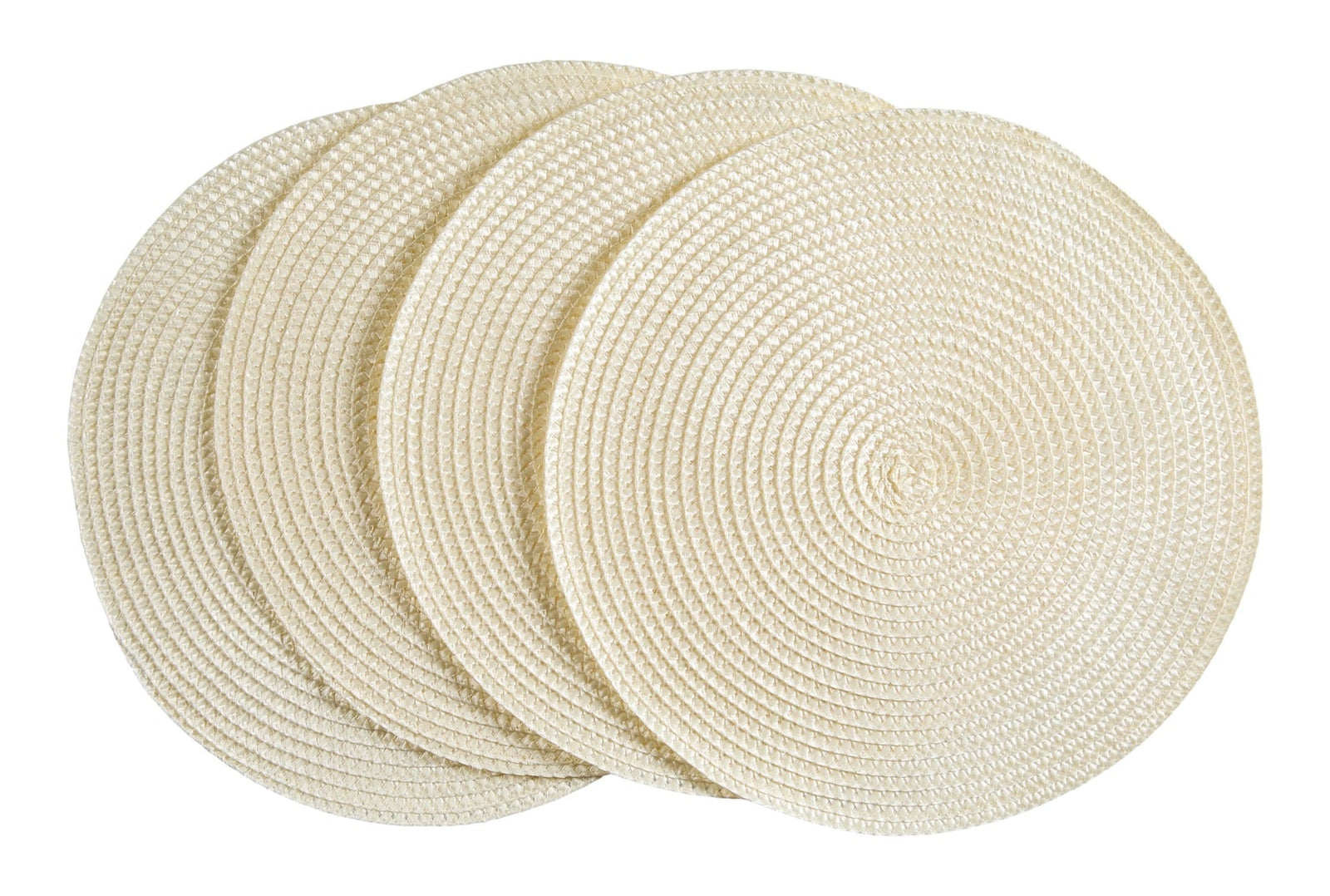 Braided Round Placemats, Cream, 4-pk K9O1 - product image 1