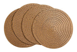 Crochet Natural Placemats, Round, Hand-woven, 4-pk J2Z5 - product image 1