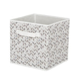 Cube Fabric Drawer Basket, White and Grey Tiled, 10.5 x 10.5 x 11-in C0V1 - product image 1