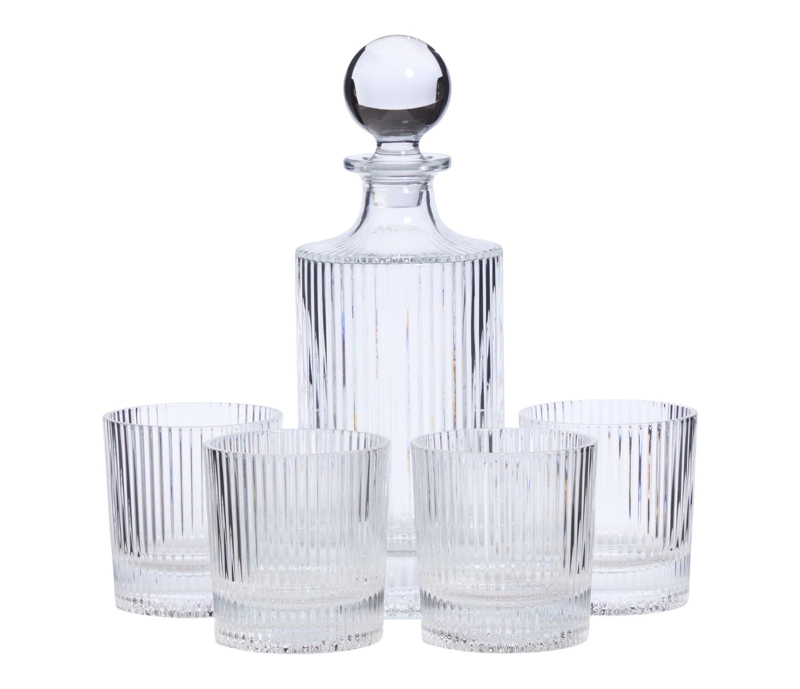 Fluted Decanter & Glasses Set, 5-pc S2X7 - product image 1
