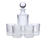Fluted Decanter & Glasses Set, 5-pc L0J8 - product image 1