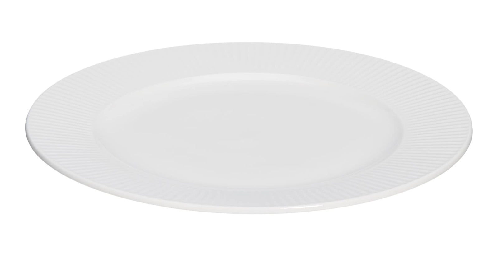 Highbury Ribbed New Bone Dinner Plate, 1-pc, White O4U4 - product image 1