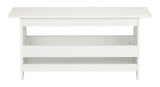 Kya Wooden Entryway Bench with Storage Rack, White T5K5 - product image 1