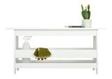 Kya Wooden Entryway Bench with Storage Rack, White T5K5 - product image 2