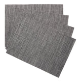 Lurex Rectangle Textilene Woven Placemat, Gunmetal, 13-in x 18-in, 4-pk E3S6 - product image 1