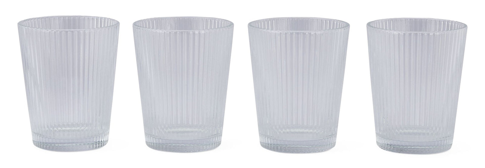Ribbed DOF Dinner Glass Set, Lead-free, 4-pc S7R6 - product image 3