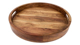 Round Wood Serving Tray with Cut-Out Handles, 16-in A3D3 - product image 2