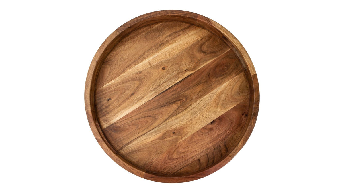 Round Wood Serving Tray with Cut-Out Handles, 16-in A3D3 - product image 3