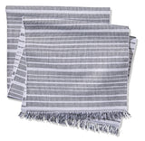Two-Tone Ribbed Rectangular Cotton Table Runner, 84-in x 15-in K2I8 - product image 1