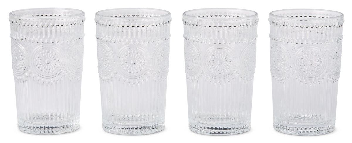 Vintage Embossed Glass Tumbler Set, 4-pk X6M7 - product image 2