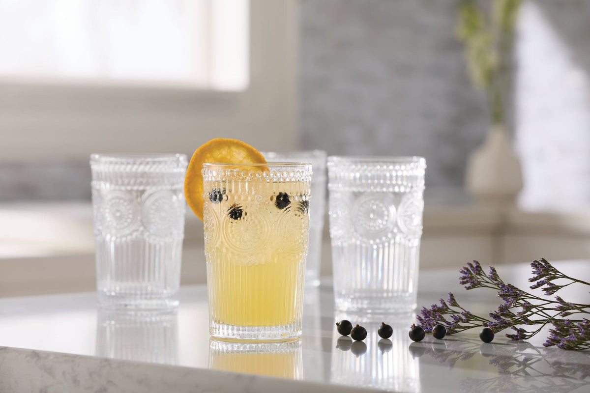 Vintage Embossed Glass Tumbler Set, 4-pk X6M7 - product image 4