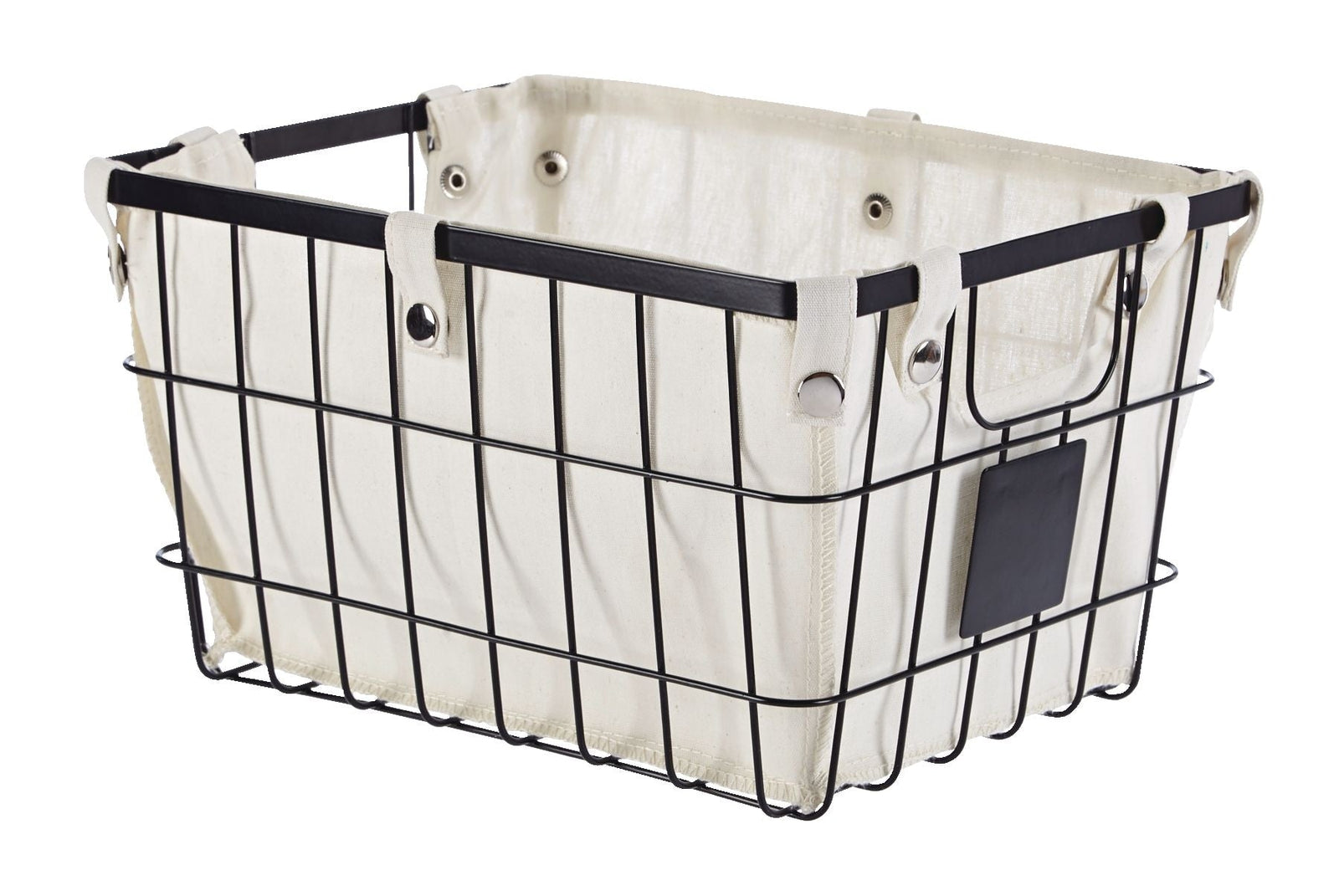 Wren Rectangular Wire & Fabric Basket, Assorted Sizes I9M5 - product image 1
