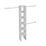 Expandable Closet Organizer Kit with 3-Closet Rod, White, 12-in S4H1 - product image 1