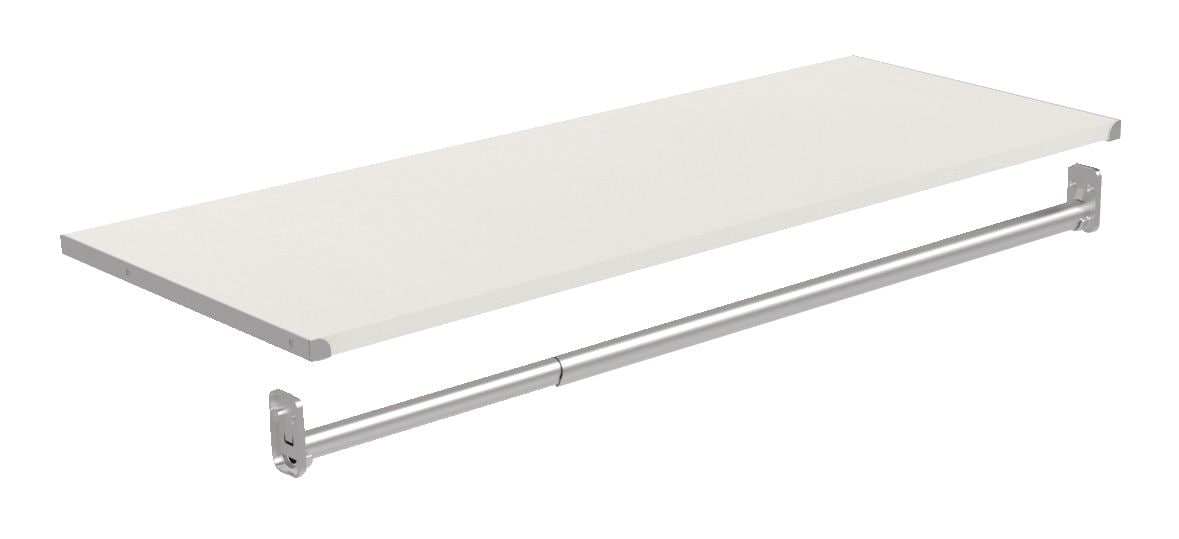 Modular Shelf & Hang Rod Kit, White L2O1 - product image 1