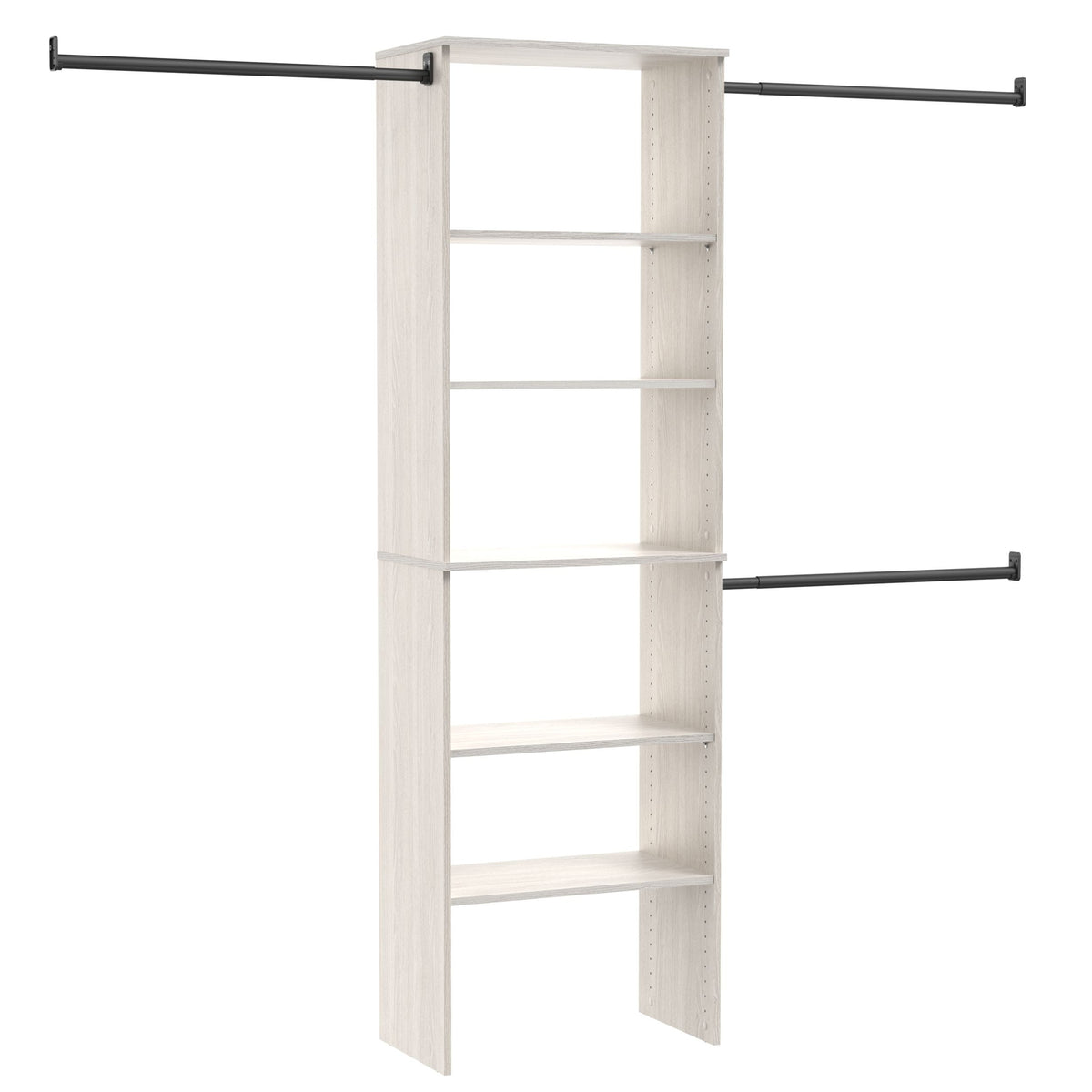 Suite Symphony Laminate Wood Tower Starter Kit with Rods, White Timber, 25-in Z2S9 - product image 1