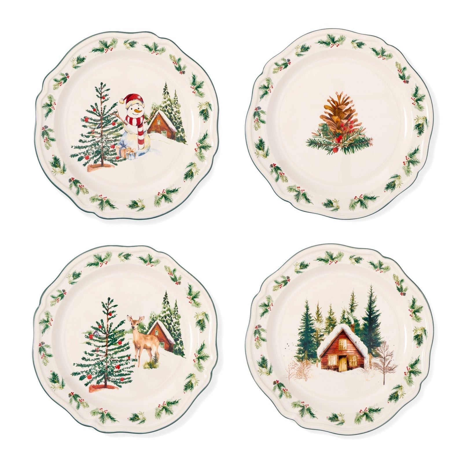 Home 15-cm Winter Berry Appetizer Plates, 4-pk S5Y3 - product image 1