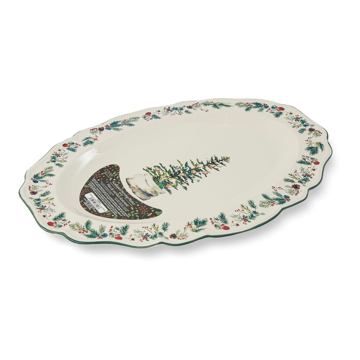 Home 29-cm Dishwasher Safe Winter Berry Serving Platter U1Q0 - product image 1