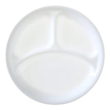 Glass Divided Dinner Plate, 10.25-in, White Q3I5 - product image 1