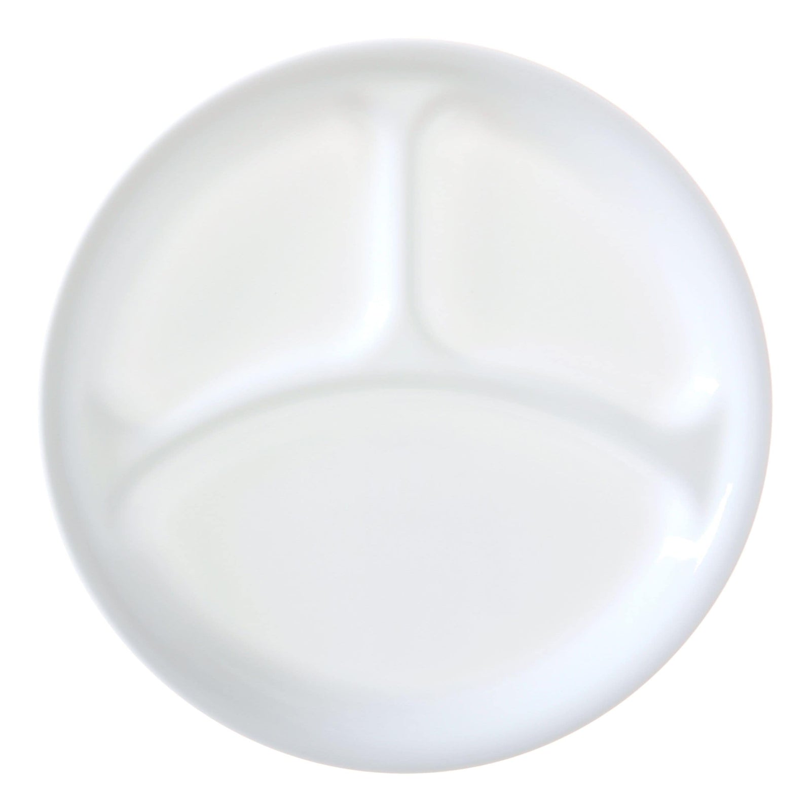 Glass Divided Dinner Plate, 10.25-in, White Q3I5 - product image 1