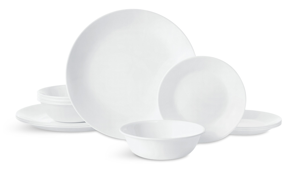 Winter Dinnerware Set, Serves 4, 12-pc, Frost White D9W1 - product image 1