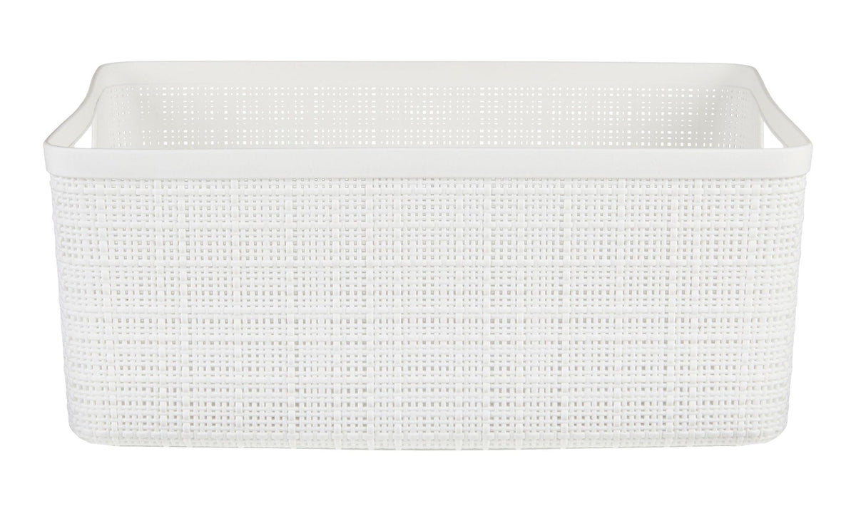 Medium Jute Weave Nesting Storage Basket, White L8E2 - product image 1