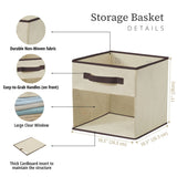 Collapsible Transparent Front Cube, 11-in, 6-pk, Beige T9Y3 - product image 8
