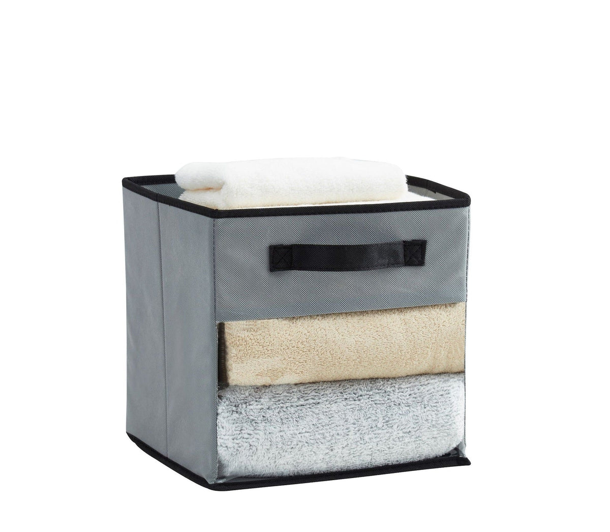 Collapsible Transparent Front Cube, 11-in, 6-pk, Grey M0J5 - product image 1