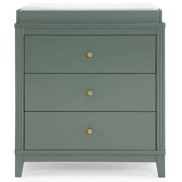 Eloise 3-Drawer Dresser with Changing Top, Grassy Glen N1D0