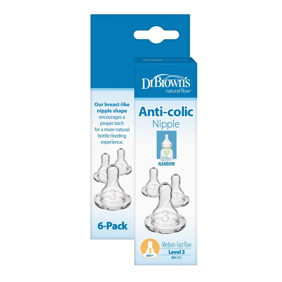 Natural Flow Level 3 Silicone Nipples, 6-pk X9V3 - product image 1