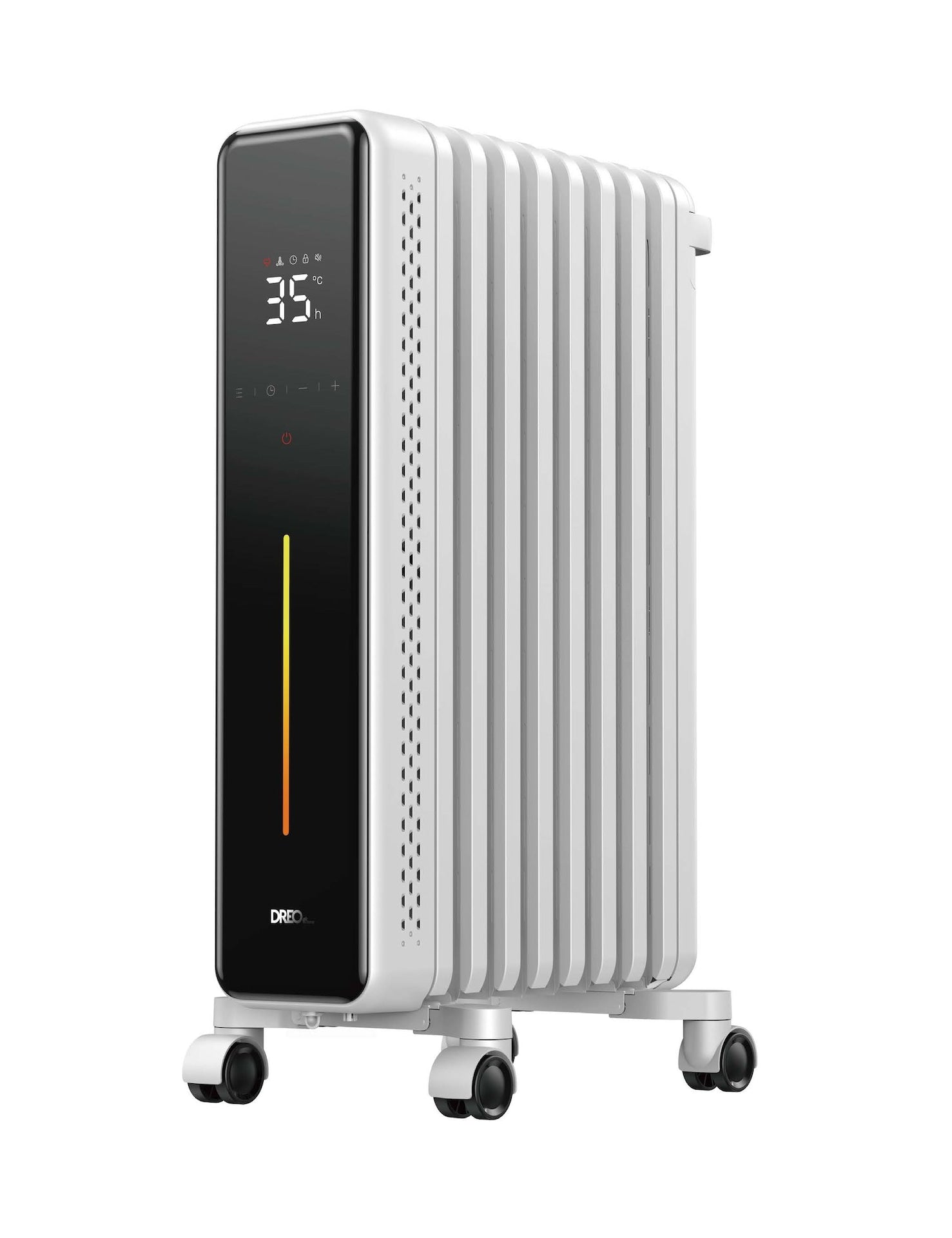 Home 1500W Digital Electric Oil-Filled Radiator Heater with Thermostat, White J8K3 - product image 1