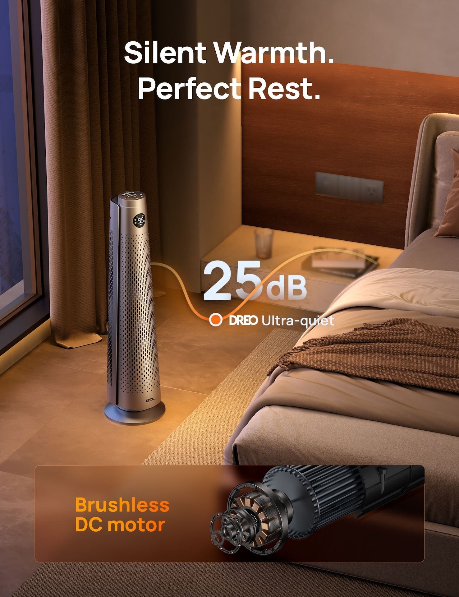 Home Large Room Space Heater with Adjustable Thermostat, 30-in Q5B9 - product image 7
