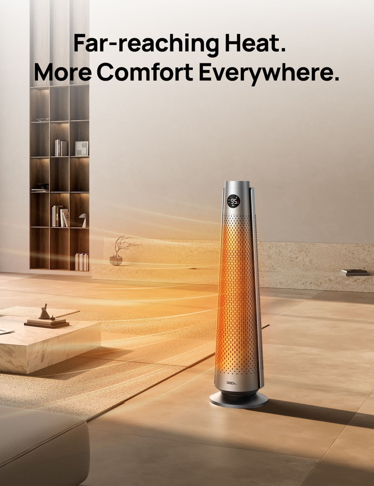 Home Large Room Space Heater with Adjustable Thermostat, 30-in Q5B9 - product image 8