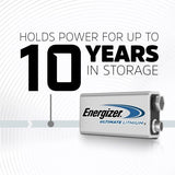 2-pk 9V / 9 Volt Lithium Batteries, EZ Turn Lock, PowerSeal U2H4 - product image 3