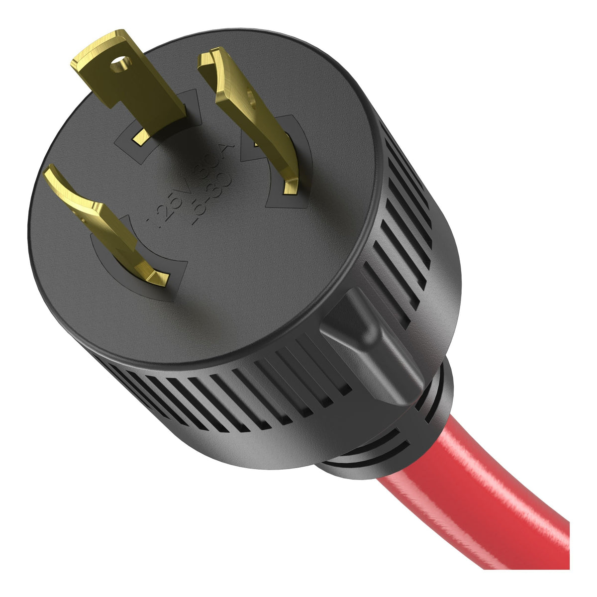 30A 25-ft Triple-Outlet Extension Cord, Red X5G9 - product image 2