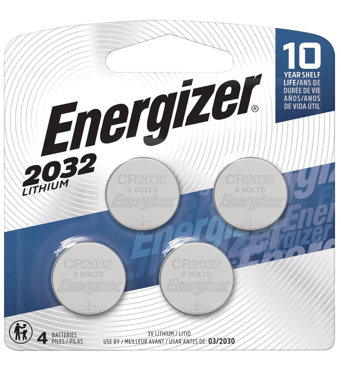 4-pk CR2032 3V / 3 Volt Lithium Coin Cell Batteries, Long Lasting T4R4 - product image 2