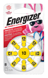 8-pk Size AZ10 1.4V / 1.4 Volt Zinc Hearing Aid Batteries, EZ Turn Lock D0Q7 - product image 1