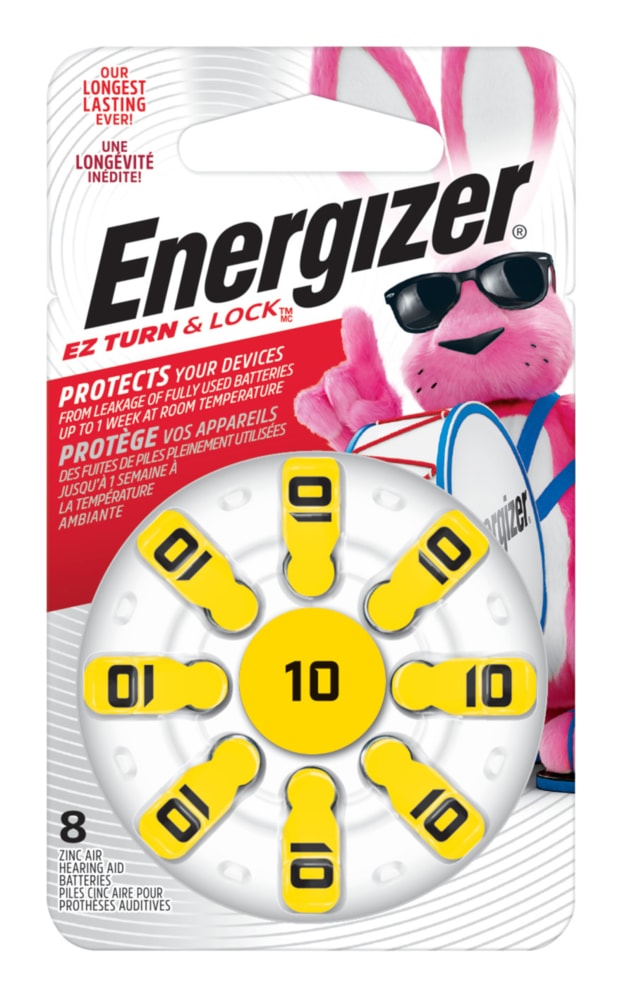 8-pk Size AZ10 1.4V / 1.4 Volt Zinc Hearing Aid Batteries, EZ Turn Lock D0Q7 - product image 1