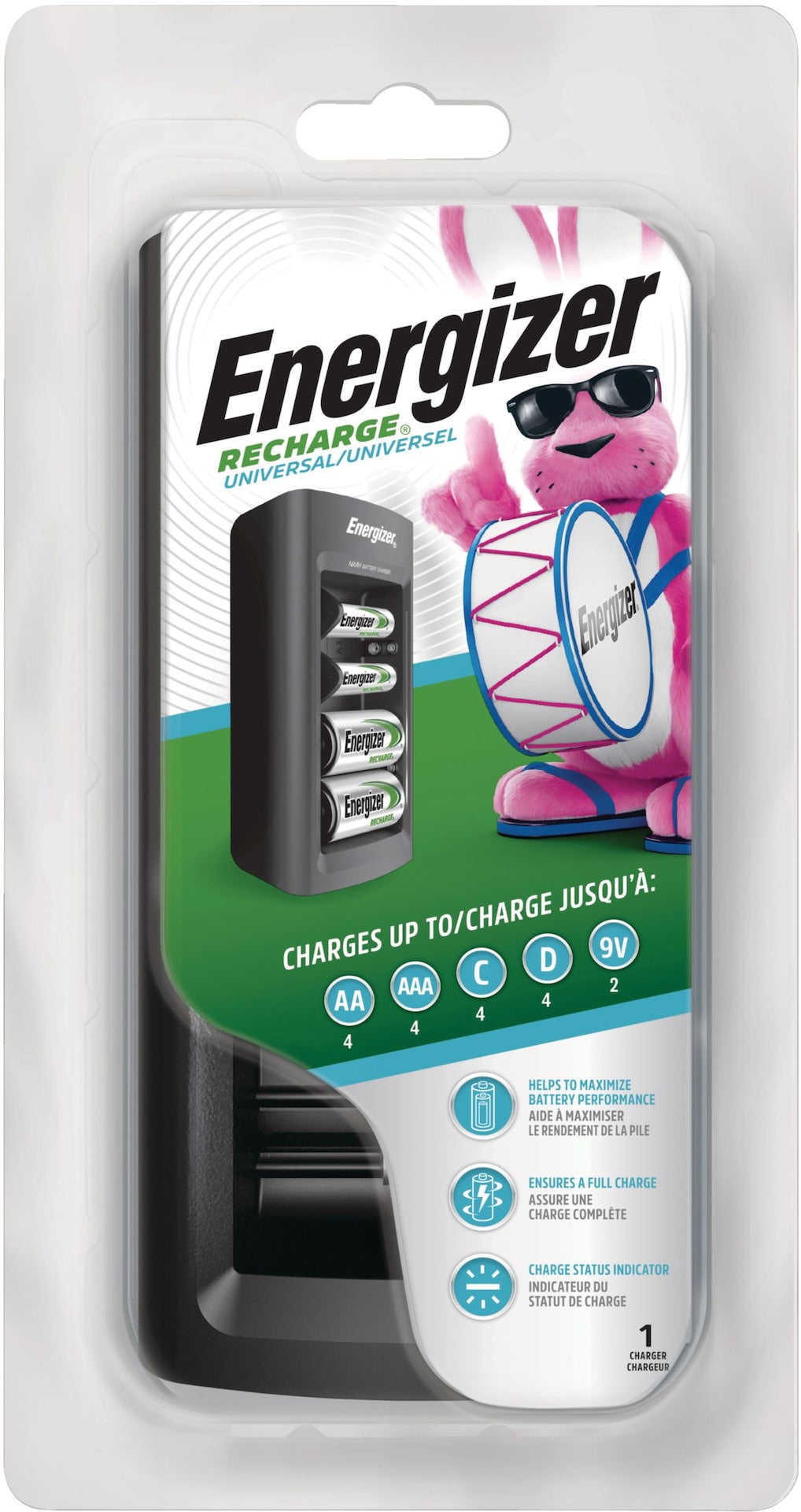 CHFC Universal Battery Charger For NiMH Rechargeable Batteries, AA/AAA/C/D/9V X9T5 - product image 1