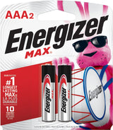 Max 2-pk AAA Alkaline Batteries, Long Lasting, All Purpose R2Z0 - product image 1