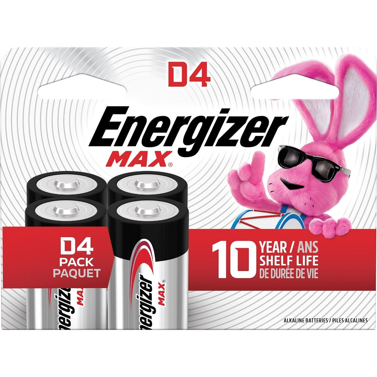 Max 4-pk D Alkaline Batteries, Long Lasting, All Purpose A2X2 - product image 1