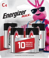 Max4-pk C Alkaline Batteries, Long Lasting, All Purpose P8L6 - product image 1