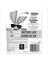 NH12BP-4 AAA 800mAh NiMH Rechargeable Batteries, Pre-Charged, All Purpose, 4-pk I6V1 - product image 2