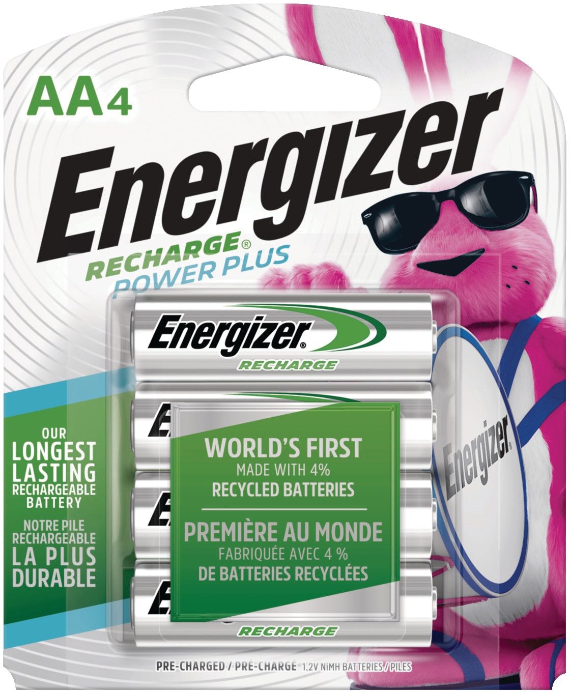 NH15BP-4 AA 2300 mAh NiMH Rechargeable Batteries, Pre-Charged, All Purpose, 4-pk P5P1 - product image 1